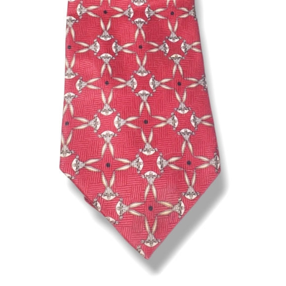 #Y Vintage 1997 Warner Bros Looney Tunes Bugs Bunny Red Neck Tie 57" x 4" - Picture 6 of 9
